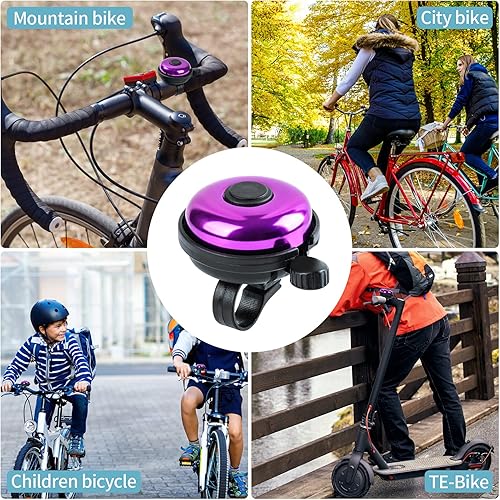 Miniatura 2 de Campana de bicicleta clásica, campana de bicicleta de aluminio, sonido nítido y claro para bicicleta para adultos y niños