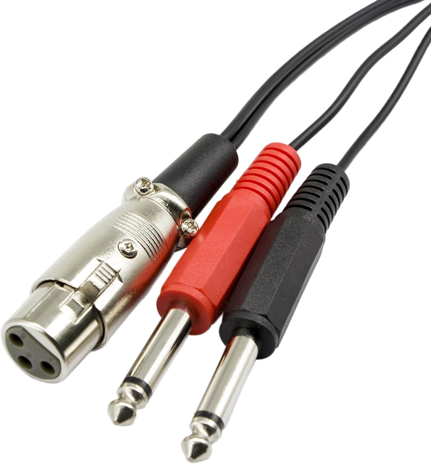 6 35 Mm 1 4 Inch To Xlr Audio Cable Xlr 3pin Female Pair 2 Dual 6 35 Mm Mono Male Stereo Microphone Audio Converter Adapter Cable 10 Ft 3 M Musical Instruments Amazon Com