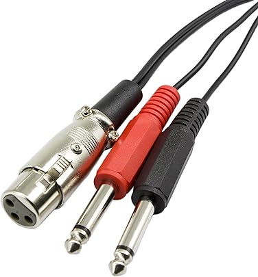 QiCheng amp LYS Cavo audio splitter da XLR femmina maschio doppia testa 6 35 mm adatto per stereo microfono audio 3m QiCheng amp LYS Cavo audio splitter da XLR femmina maschio doppia testa 6 35 mm adatto per stereo microfono audio 3m