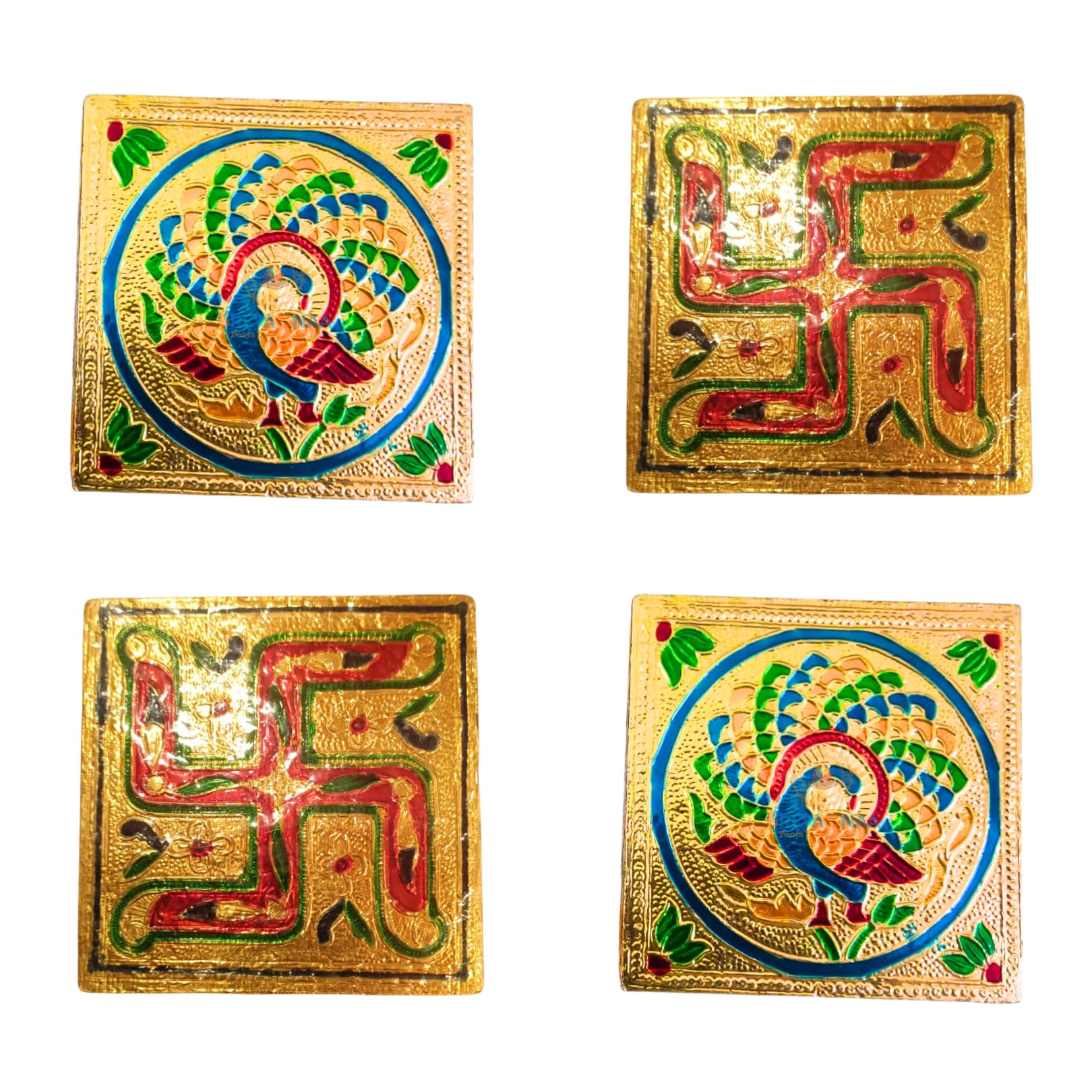 SRI YAGNAA - Brass Shanku Plates 5 pcs - Wedding Return Gifts - Housewarming Return Gifts (BSP-5) — Amazon image 23