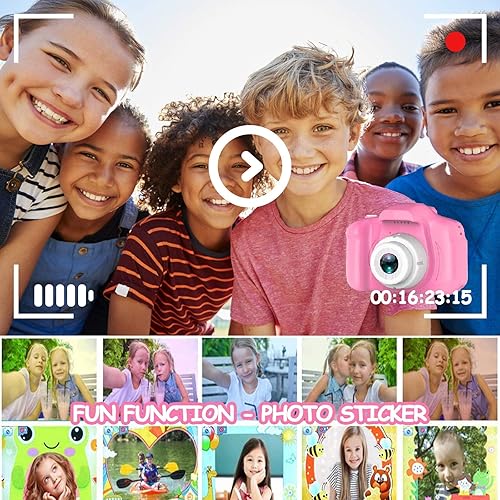 Miniatura 4 de Hachis Choice cámara para niños de 3 a 9años de edad cámaras digitales a prueba de golpes para niños y niñas videocámara compacta el mejor regalo de