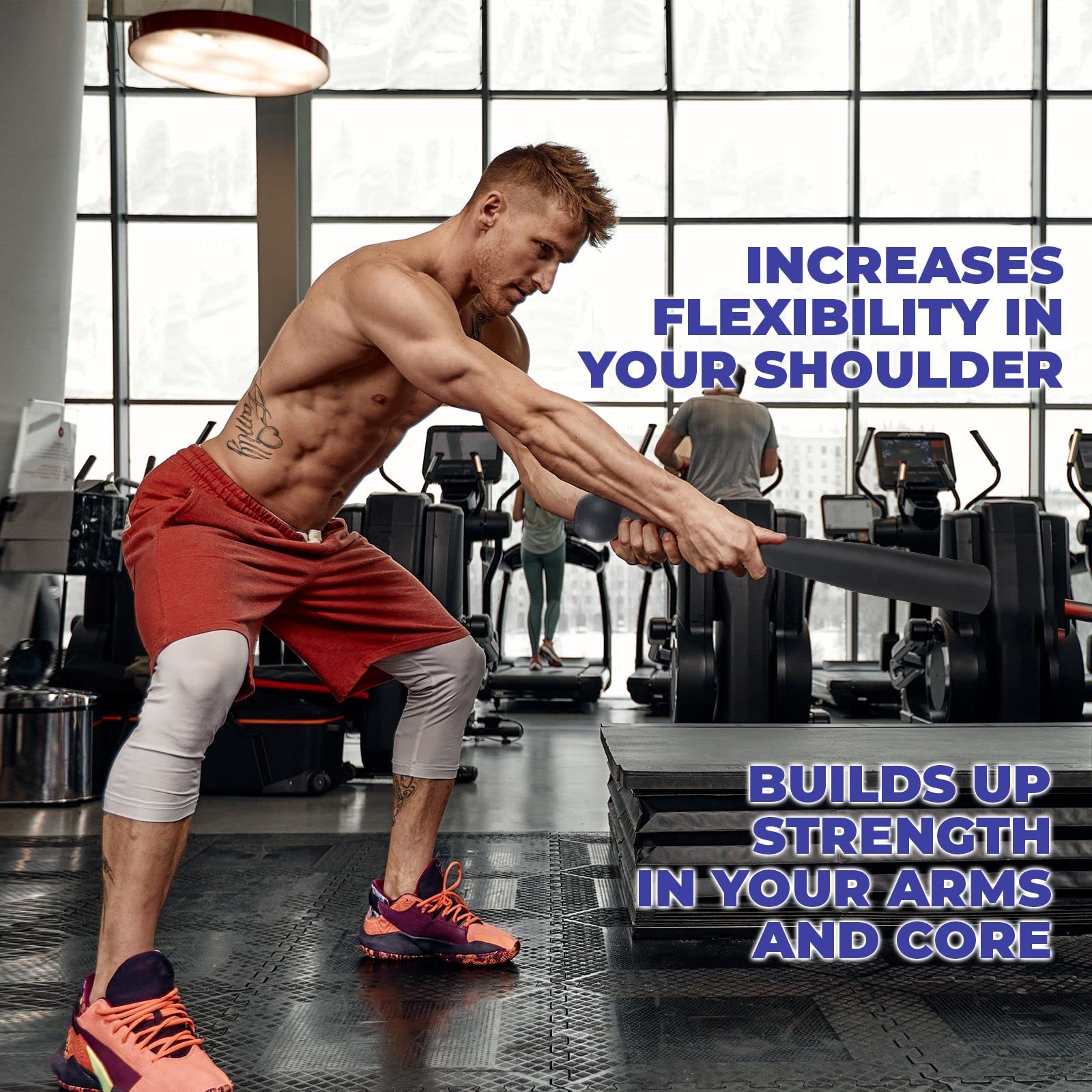 A2ZCARE Steel Mace Exercise Club - Heavy Duty Steel Indian Clubs - Perfect for Strength Training, Full Body Workout and Rehabilitation