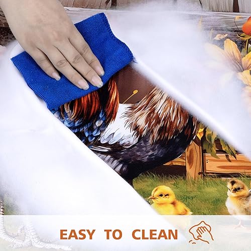 Miniatura 6 de ASPMIZ Juego de 3 alfombras de cocina de granja, antideslizantes, antideslizantes, para corredor de cocina, acolchadas, impermeables, cómodas,