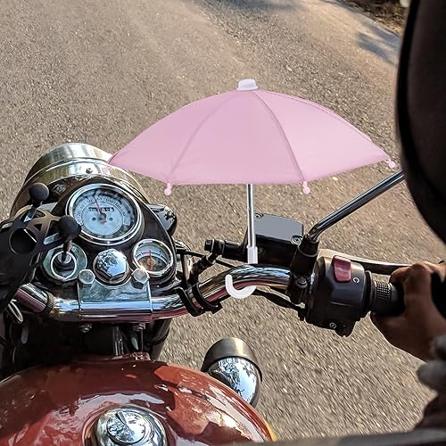 Miniatura 8 de 4 unids paraguas de teléfono de ciclismo plantas al aire libre mini plantas paraguas pequeño paraguas al aire libre pequeño paraguas decoración