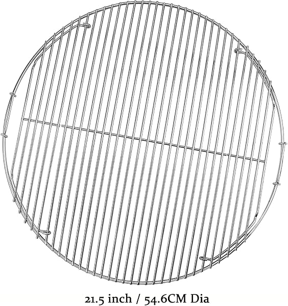GFTIME Grille de cuisson de 54,6 cm - Pièces de rechange pour barbecue au charbon Weber de 57 cm - Pièces de rechange pour barbecue au charbon Weber Kettle One-Touch - 2
