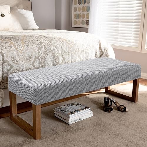 Miniatura 8 de YISUN Funda para banco de comedor, fundas elásticas resistentes al desgaste, fundas de banco extraíbles antideslizantes para sala de estar,