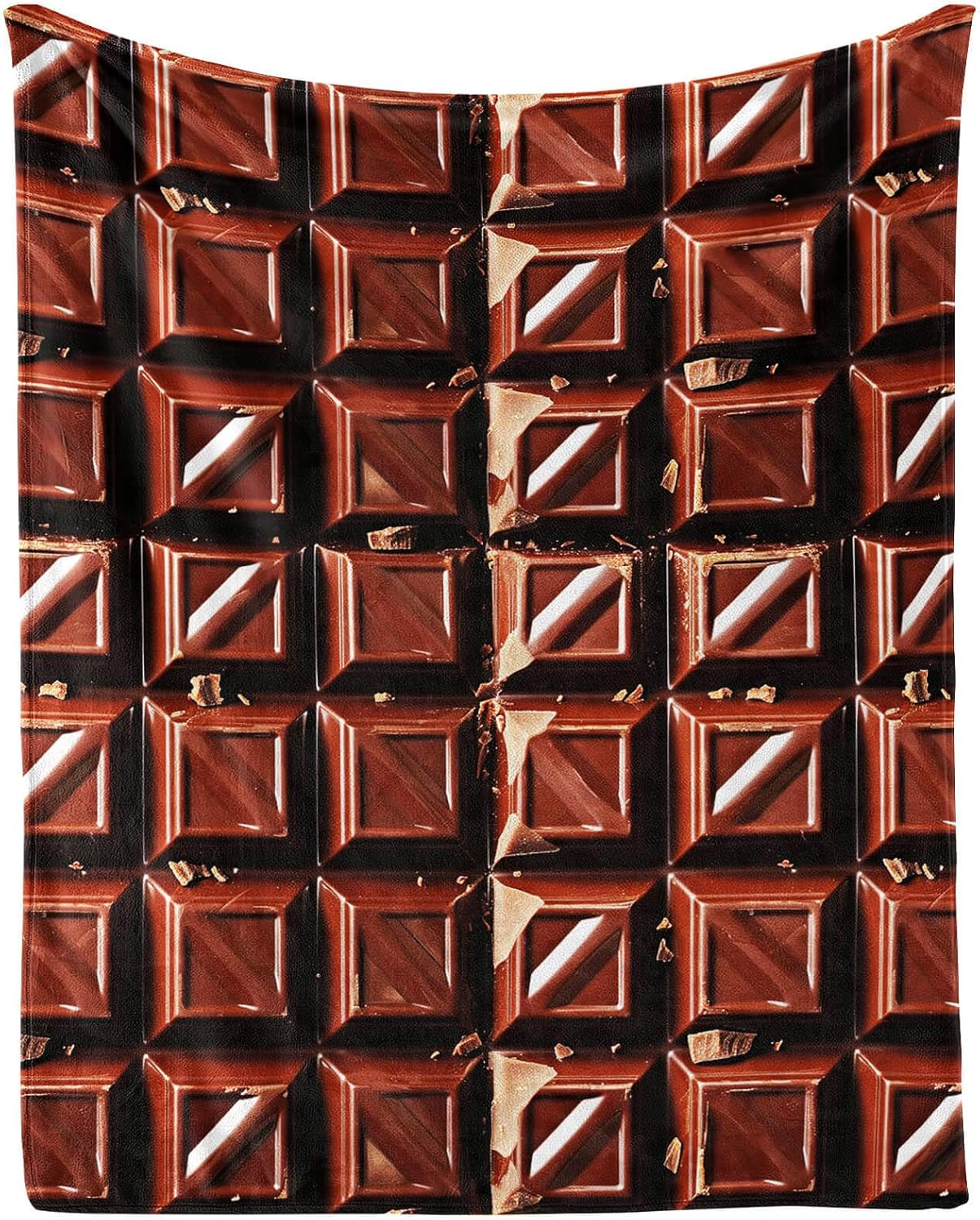 Chocolate Throw Blanket - Soft Flannel Chocolate Blankets for Teens Adults Women Men Chocolate Lovers - Warm Food Throw Blankets for All Season Lap, Chair, Sofa - 70"x50"