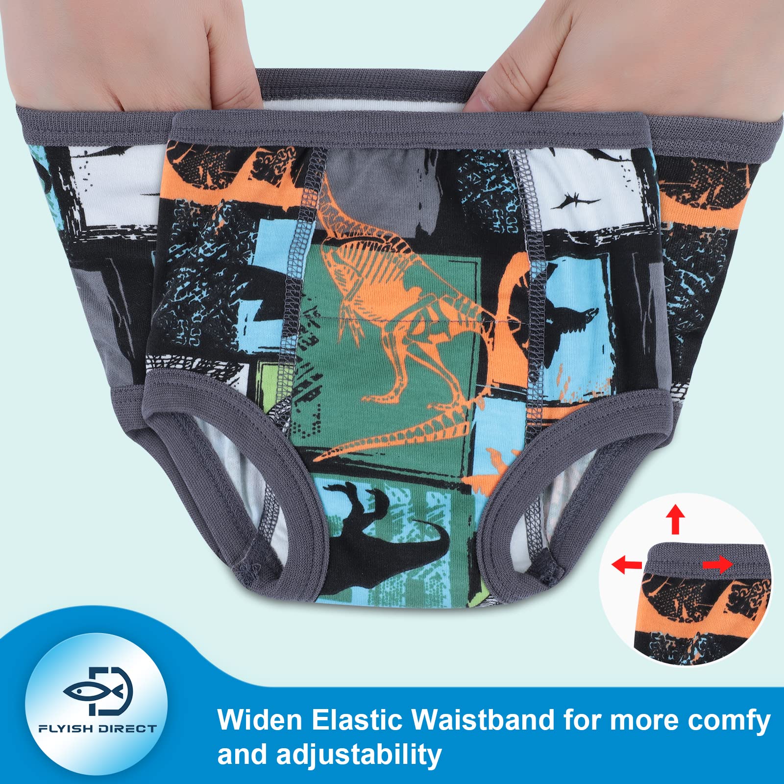 FLYISH DIRECT Training Pants Boys, Potty Training Pants 100% Cotton Toilet Baby Training Underwear, 4 Packs - 3