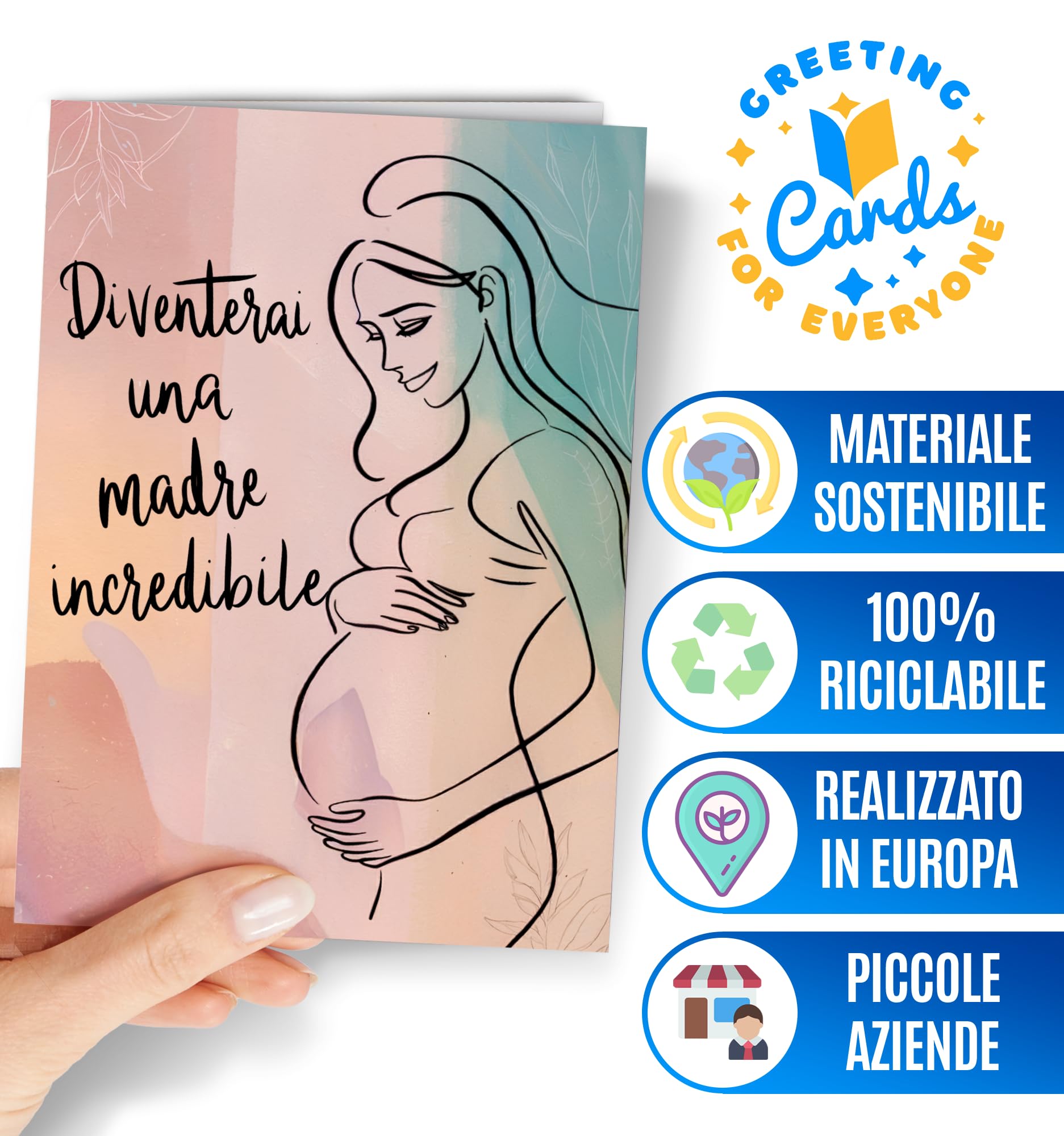 Biglietto di auguri per futura mamma – annuncio gravidanza o gender reveal – regalo originale per neo mamma – celebrare il nuovo arrivo