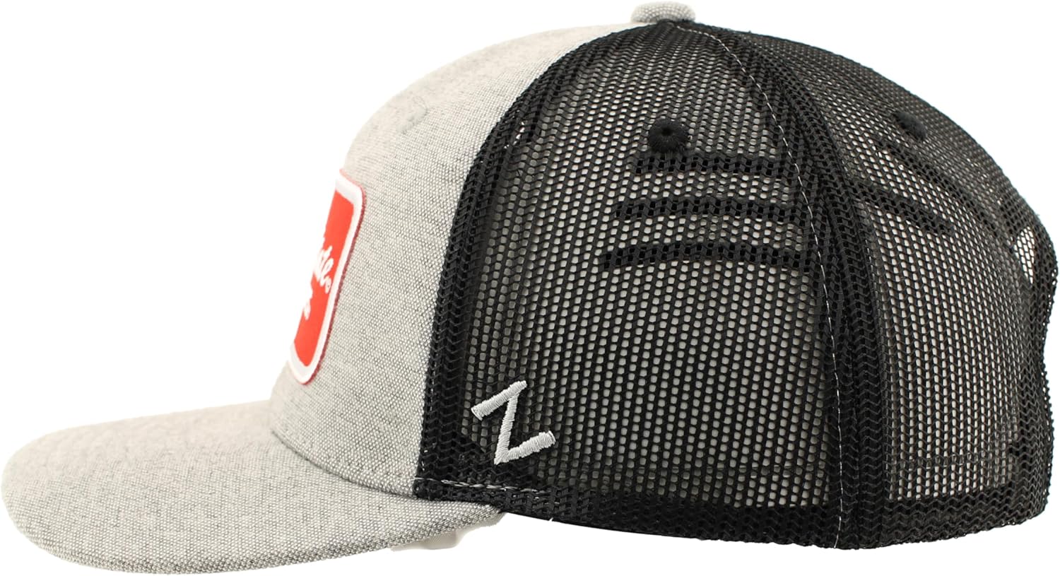 ZHATS Standard NCAA Officially Licensed Trucker Hat Carson Patch Brick Heather, One Size - Image 3