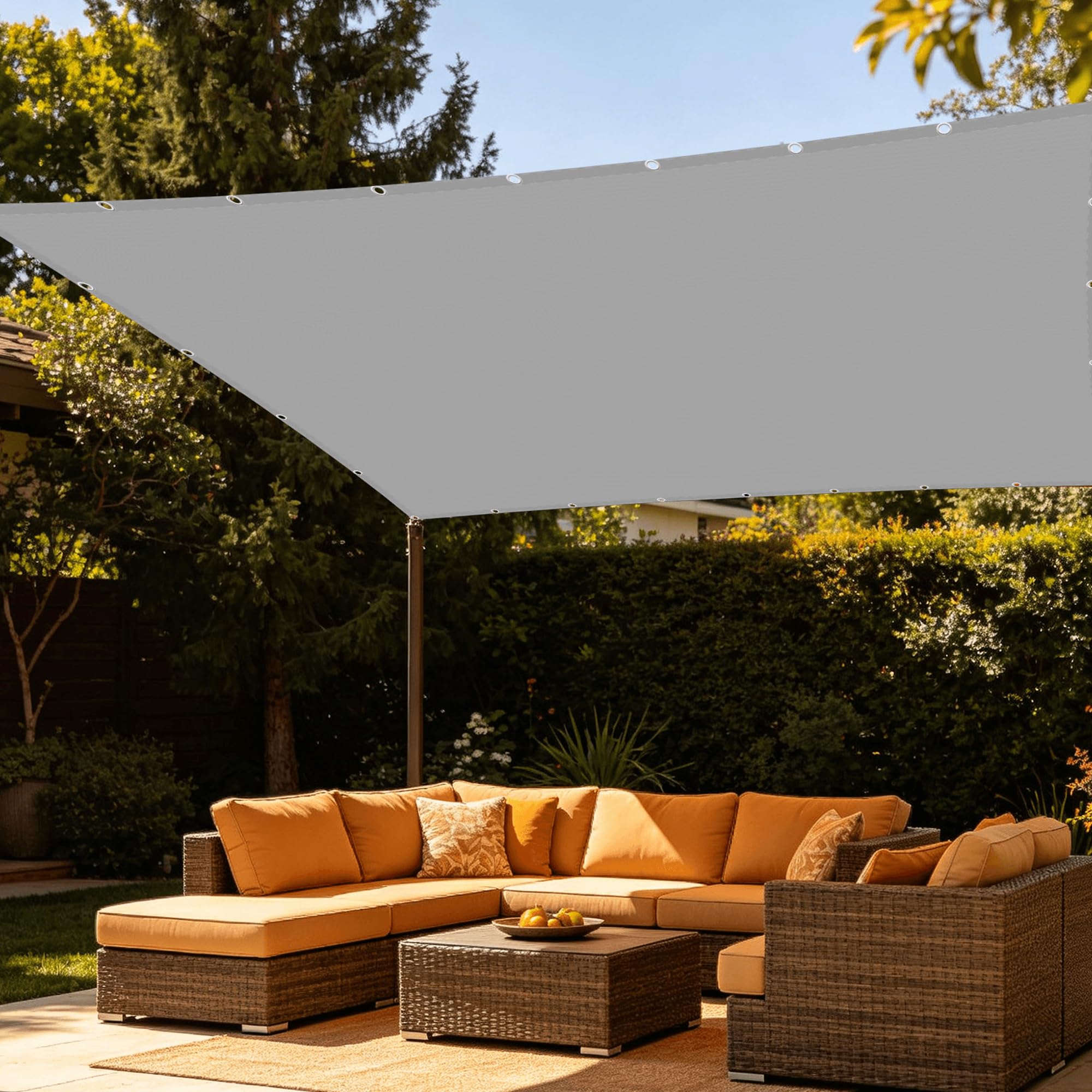 Voile d'ombrage antidéchirure 180x600 cm pour stopper la chaleur sur la terrasse