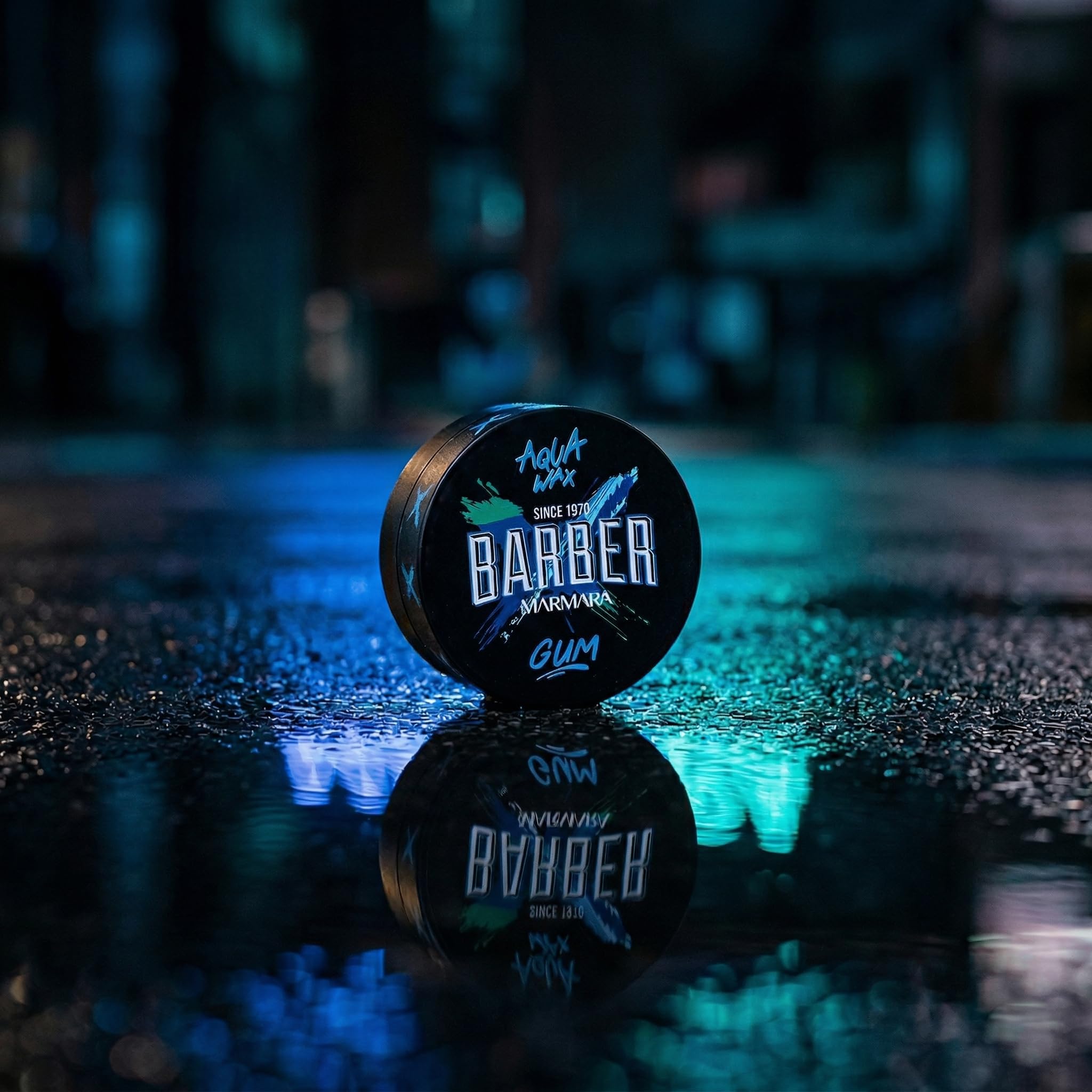 Barber Marmara Aqua Wosk do Włosów Gumowy Mocny Uchwyt Wysoki Blask Żel-Wosk Hybrydowy 150 ml, Wosk do Stylizacji na Bazie Wody dla Mężczyzn, Kontrola Krawędzi, Tekstura, Łatwe Spłukiwanie