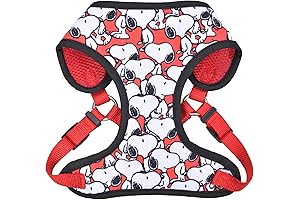 Peanuts for Pets Charlie Brown Snoopy Red Dog Harness, Small White Dog...