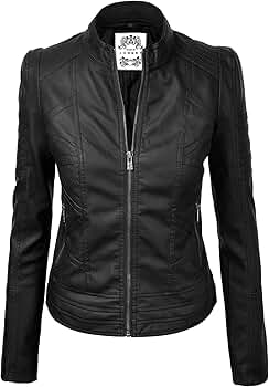 Made By Johnny MBJ WJC746 Womens Vegan Leather Motorcycle
