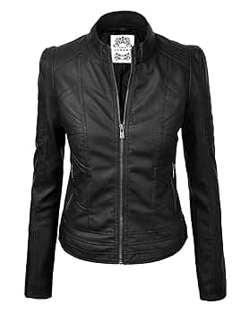 Made By Johnny MBJ WJC746 Womens Vegan Leather Motorcycle