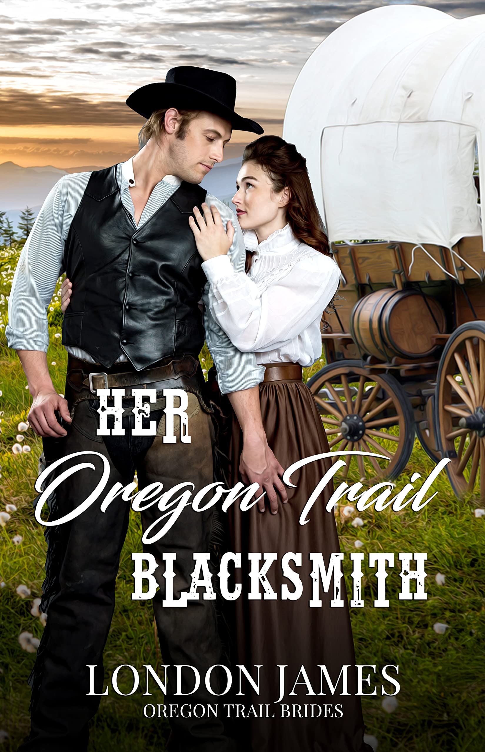 Her Oregon Trail Blacksmith: A Clean Wagon Train Western Historical Romance (Book #3) (Oregon Trail Brides)