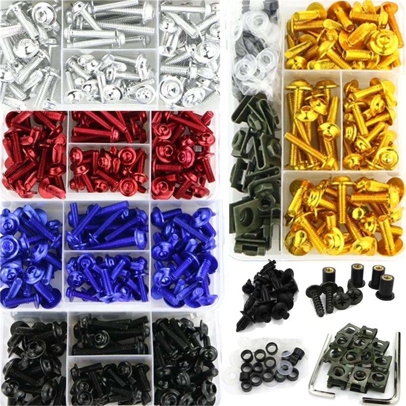 Schraubensatz Verkleidungsschrauben-Set Für Motorräder Befestigungsklammern, Schrauben & Muttern Für Ducati Für Monster 695 696 796 797 821 1200 1200S 1200R Motorrad Schrauben(Schwarz)