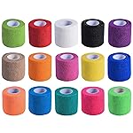 KISEER 15 Pack 2 Inch x 5 Yards Self Adhesive Bandage Breathable Cohesive Bandage Wrap Rolls Elastic Self-Adherent Tape for Stretch Athletic, Sports, Wrist, Ankle
