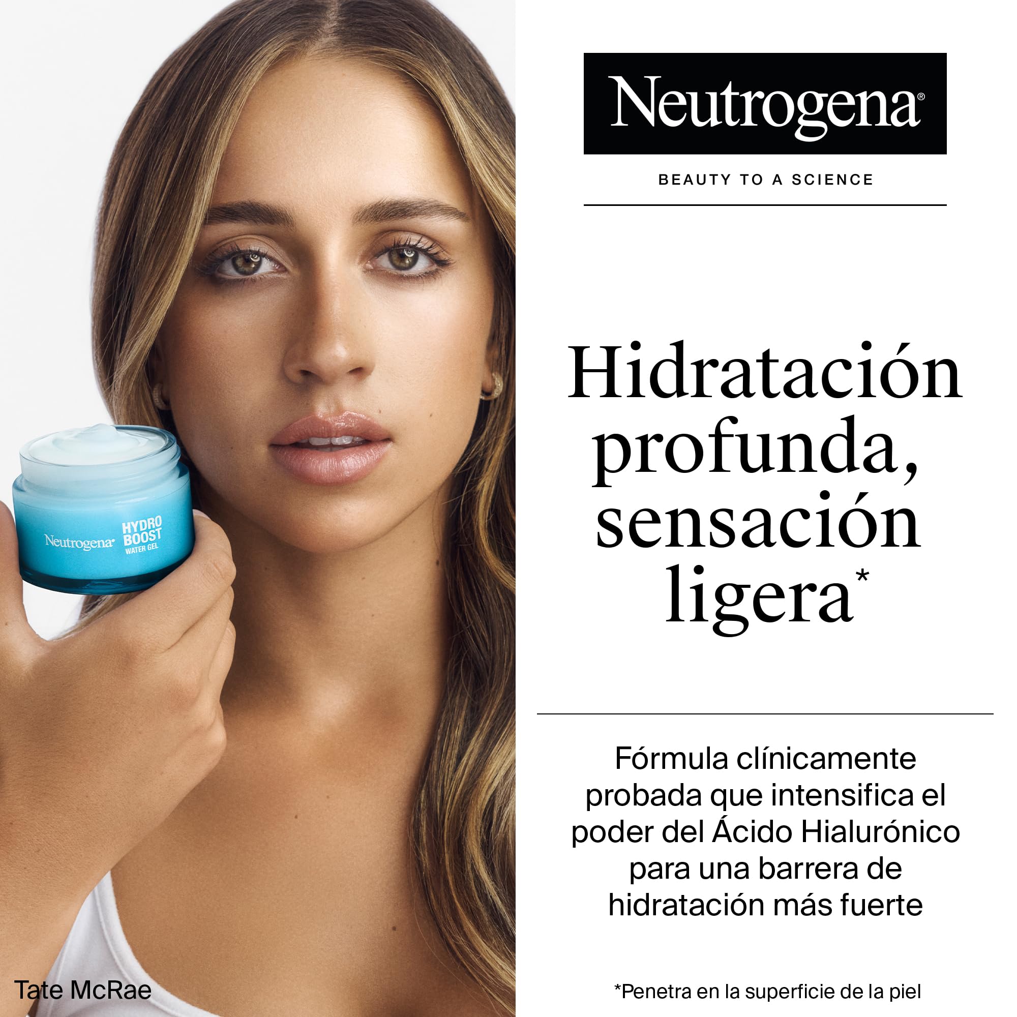 Neutrogena Hydro Boost Pack Cuidado Facial - Gel Limpiador Facial (200ml) + Crema Hidratante Gel de Agua (50ml) + REGALO Protector Solar Fluido SPF50 (15ml) – Rutina Ácido Hialurónico piel hidratada