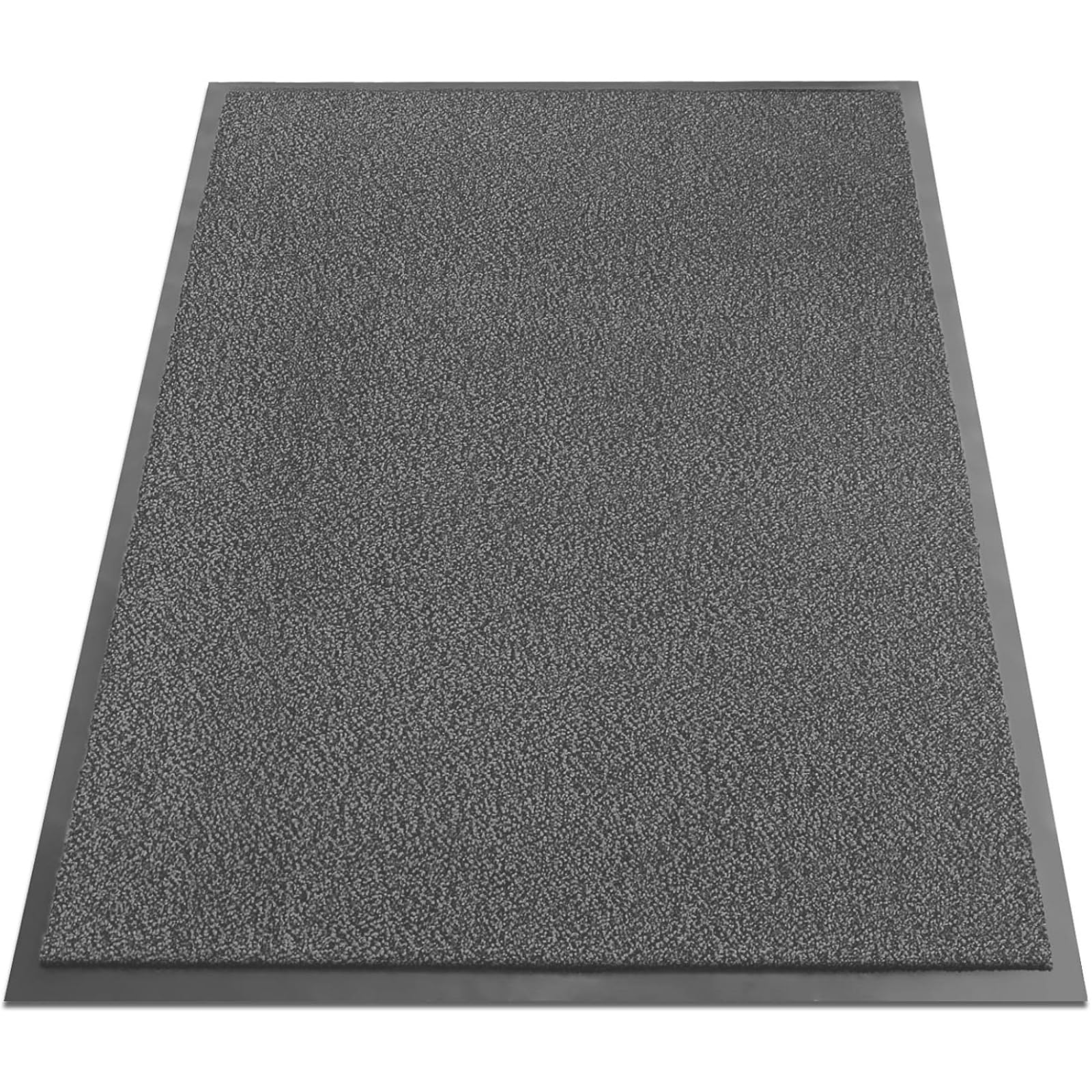casa pura - Tappeto antiscivolo e antipolvere, zerbino per interni ed esterni, lavabile e ultra assorbente, grigio, nero, 135 x 200 cm