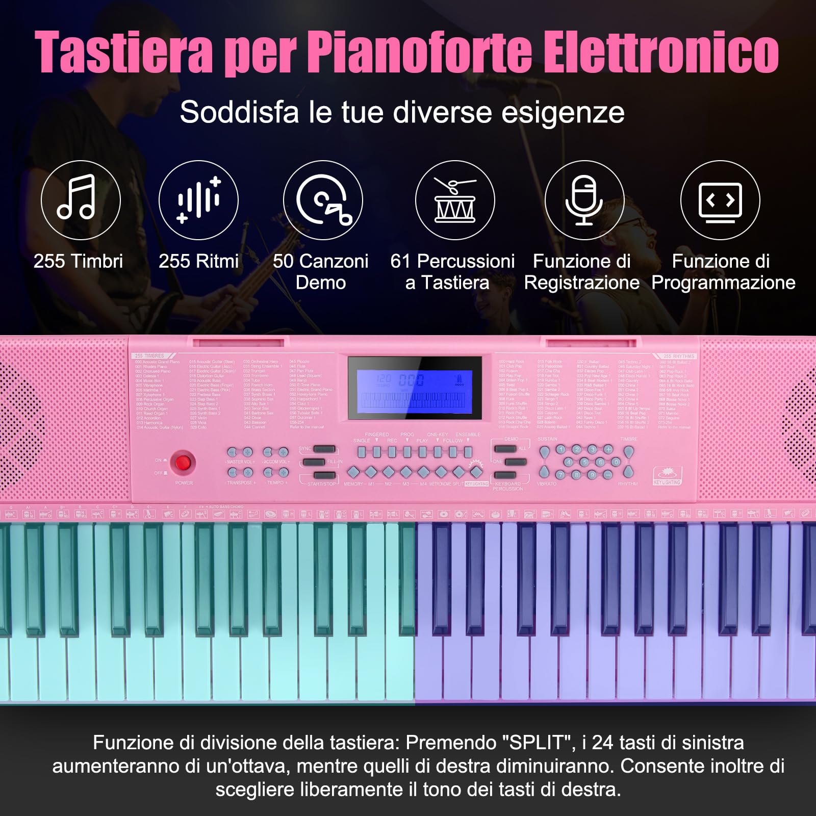 Pianoforte Portatile Silicone 88 Tasti – Roll Up, Flessibile, Con Altoparlante E USB, Per Bambini E Principianti