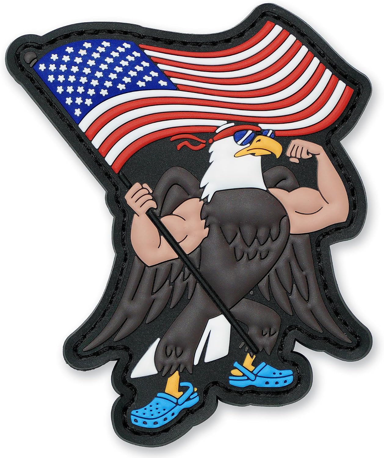 Merican Bald Eagle American Flag Tactical PVC Morale Patch Backpacks