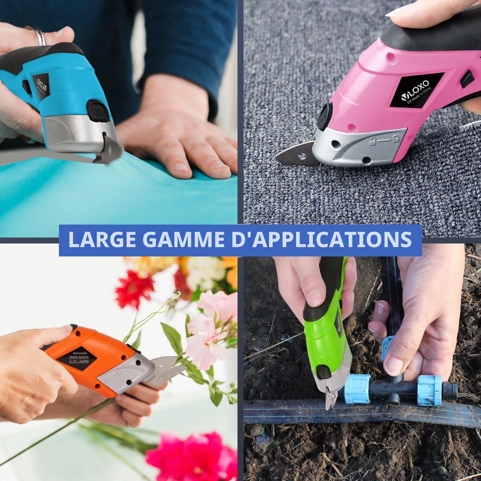 Lames Tranchantes pour Ciseaux Électriques, 2 Lame de Rechange pour Couper Carton Cuir Tapis Tapis en Plastique Plante en Pot