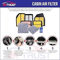 Vista 9 de Kit de filtro de aire de cabina de motor, repuesto para Toyota Tundra 2013-2020 Sequoia V8 5.7L 2014-2020, paquete de 2