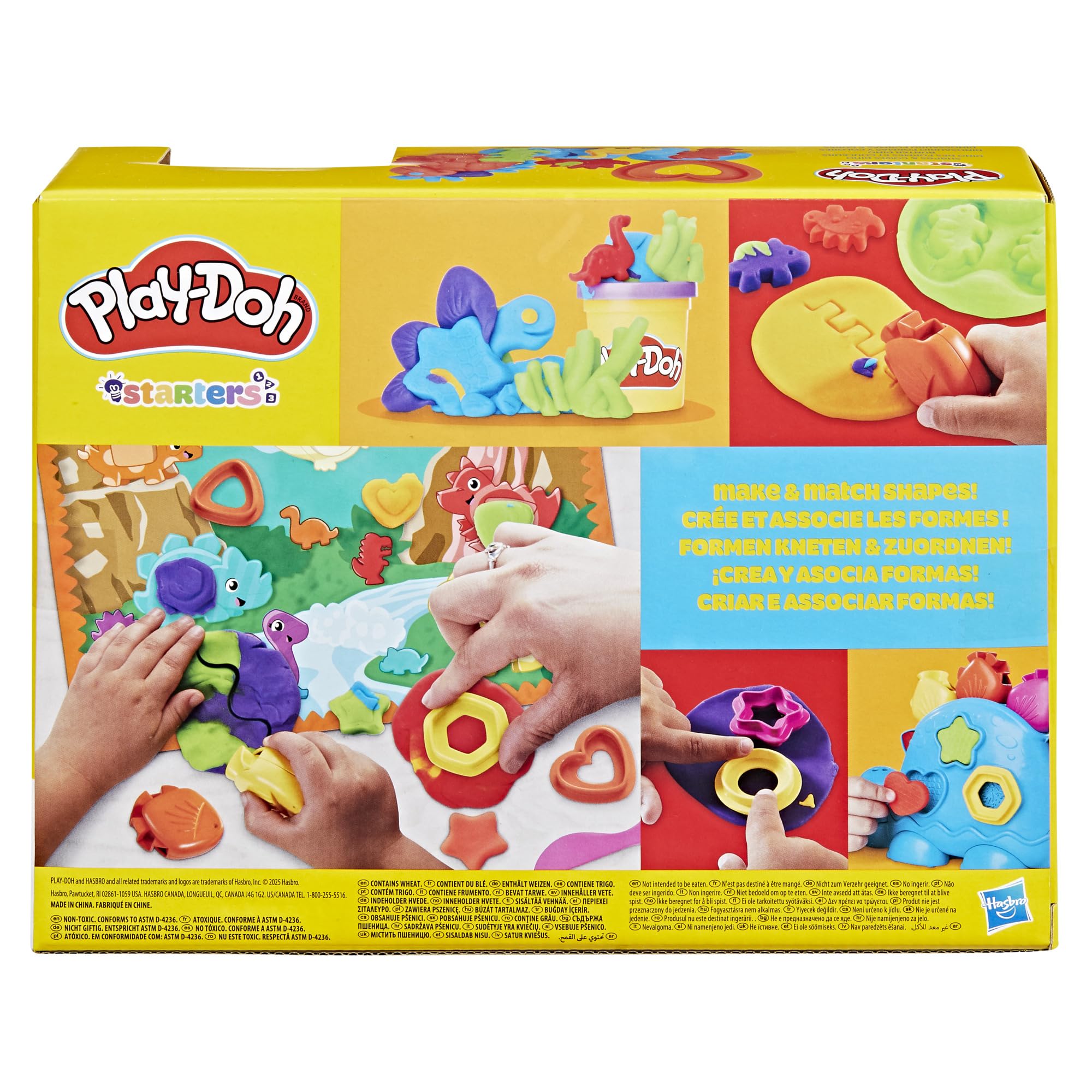Play-Doh Hasbro, Dinosaurio, Formas y Colores, Juguetes de Arte y Manualidades, Materiales Artísticos para Niños y Niñas de 2 Años o Más, 6 Botes, Plastilina de Colores, Creatividad, Regalo — view 15