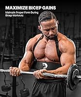 Vista 3 de DMoose Fitness Brazo Blaster para bíceps y tríceps – Aluminio resistente, acolchado suave para el cuello y correas ajustables – Soporte de rizo