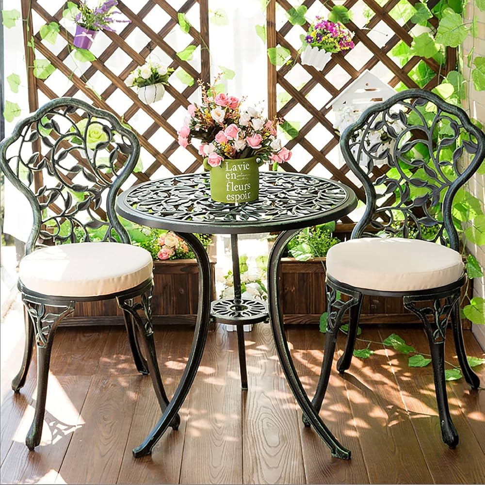 TangXiaoQiアウトドア鋳造アルミテーブルチェア3点セット 1度のみ使用 Amazon.co.jp: TangXiaoQiアウトドア鋳造アルミテーブルチェア3