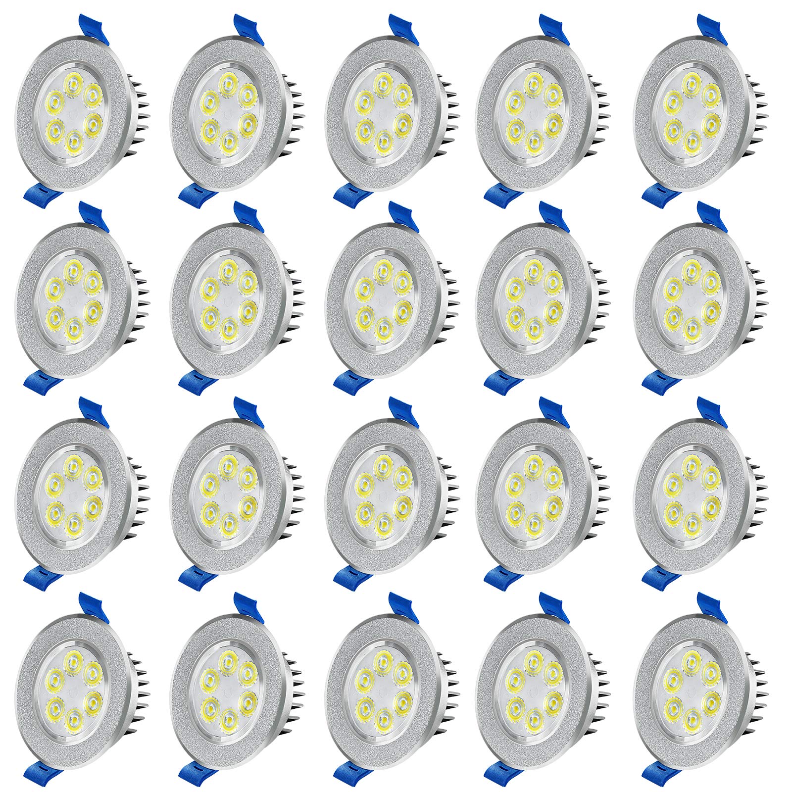 Foco led empotrable Spot, 20 x 3 W, 270 lm, para techos de salón