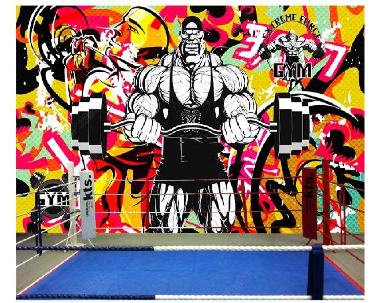 BESTOTTAM Fashion Doodle Fitness Bodybuilding Club-200Cm×140Cm
