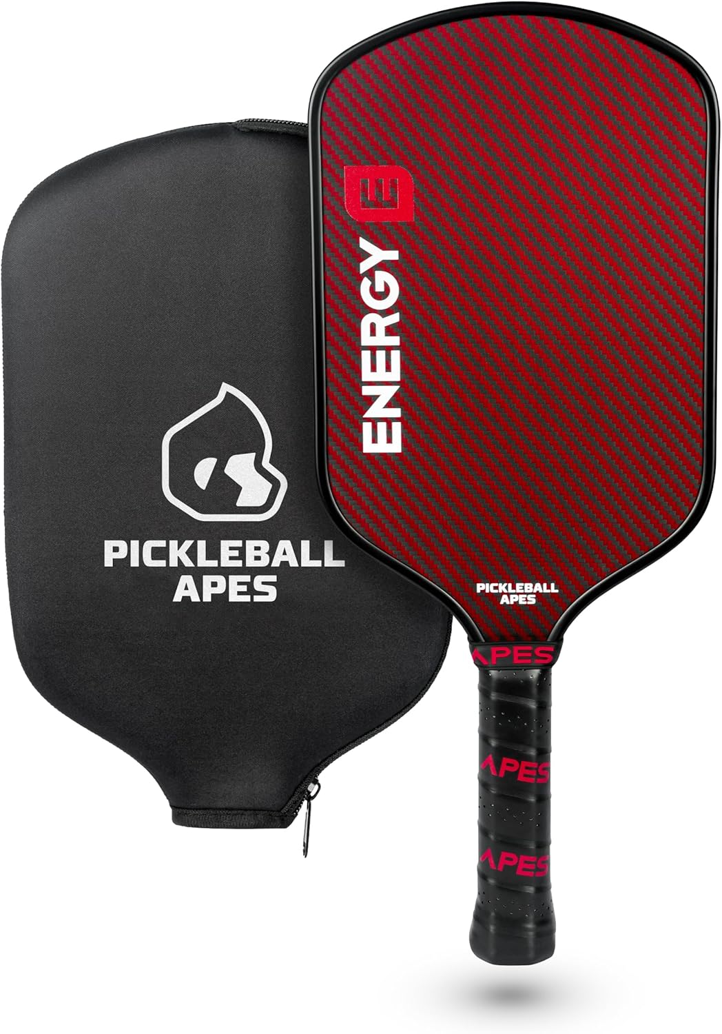 Energy Series Professional Pickleball Paddle Racket USAPA Approved for Men and Women, Carbon Fiber, Honeycomb Core, 16.5mm Thickness, Leather Grip, Cover Included