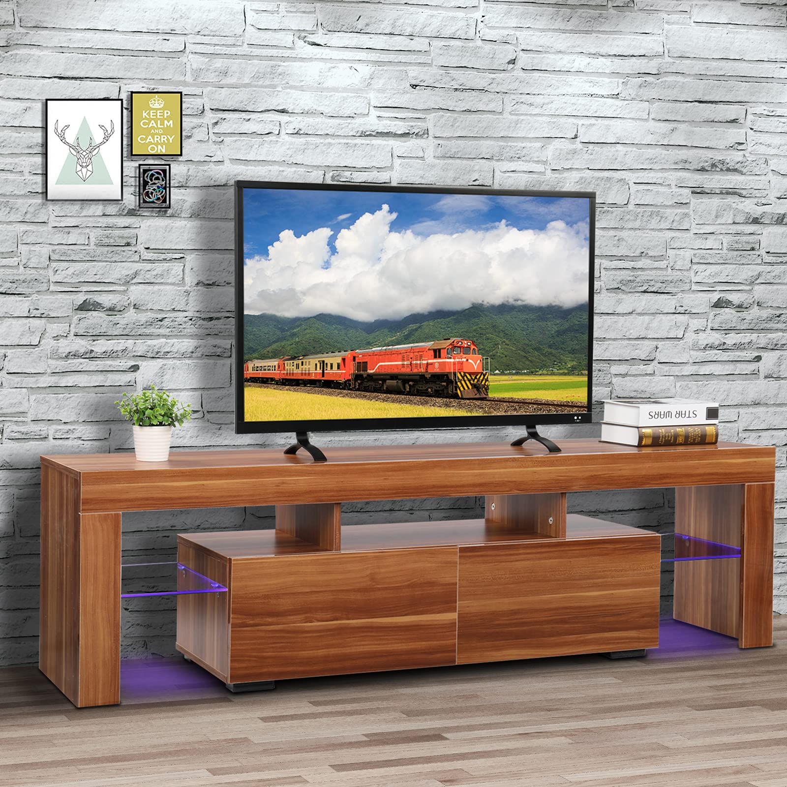 Buy VINGLI 51 Inch Modern TV Stand for 55+ inch TV Screen TV