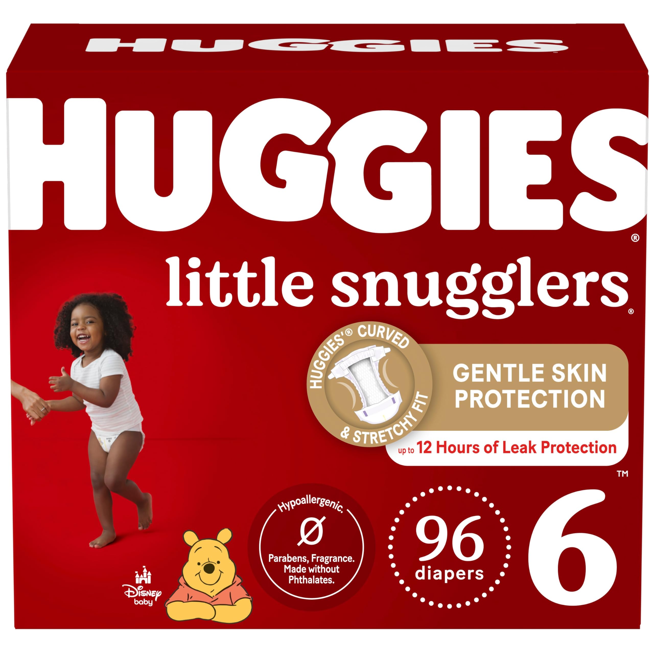 Baby Diapers Size 6, 96 Ct, Huggies Little Snugglers