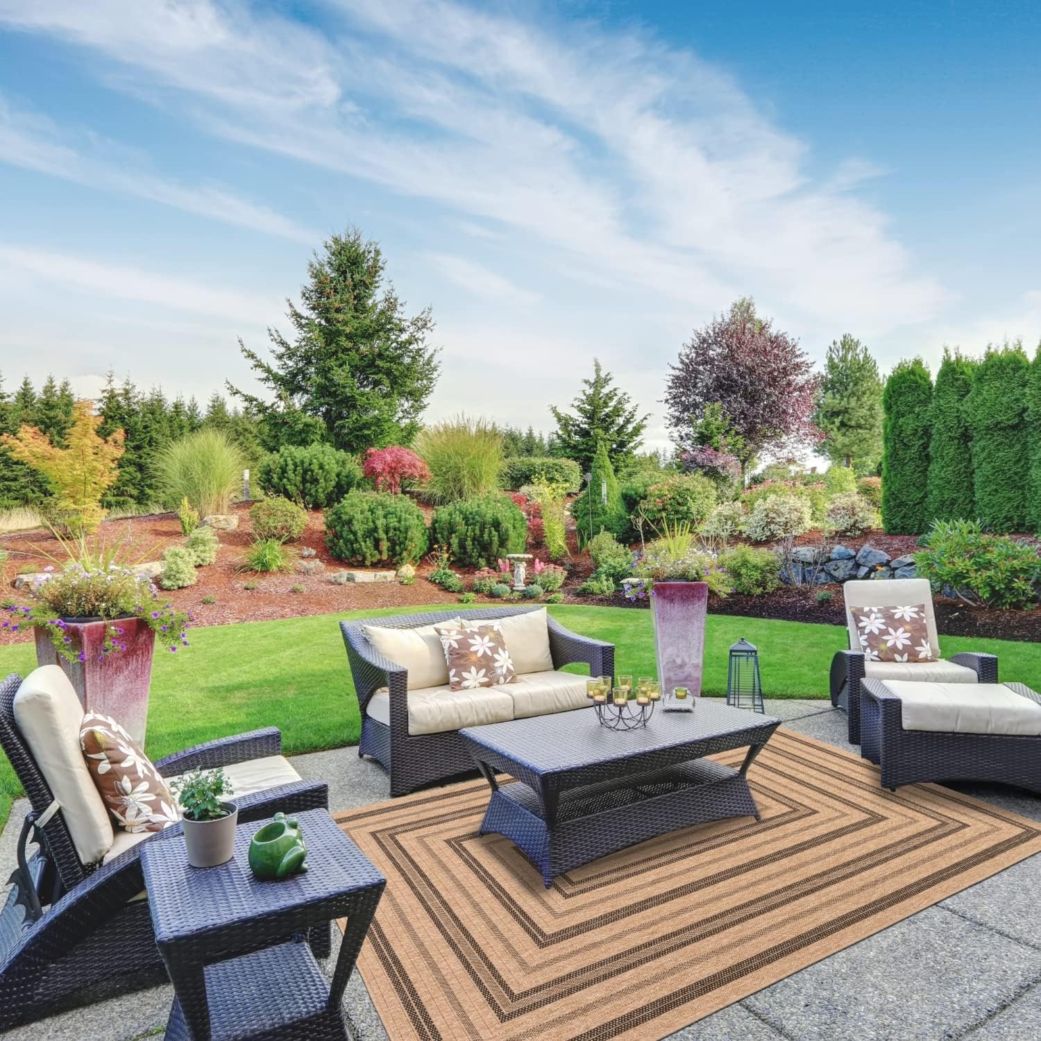 Erbanica JuteLook Outdoor Area Rug, HighTraffic, UV