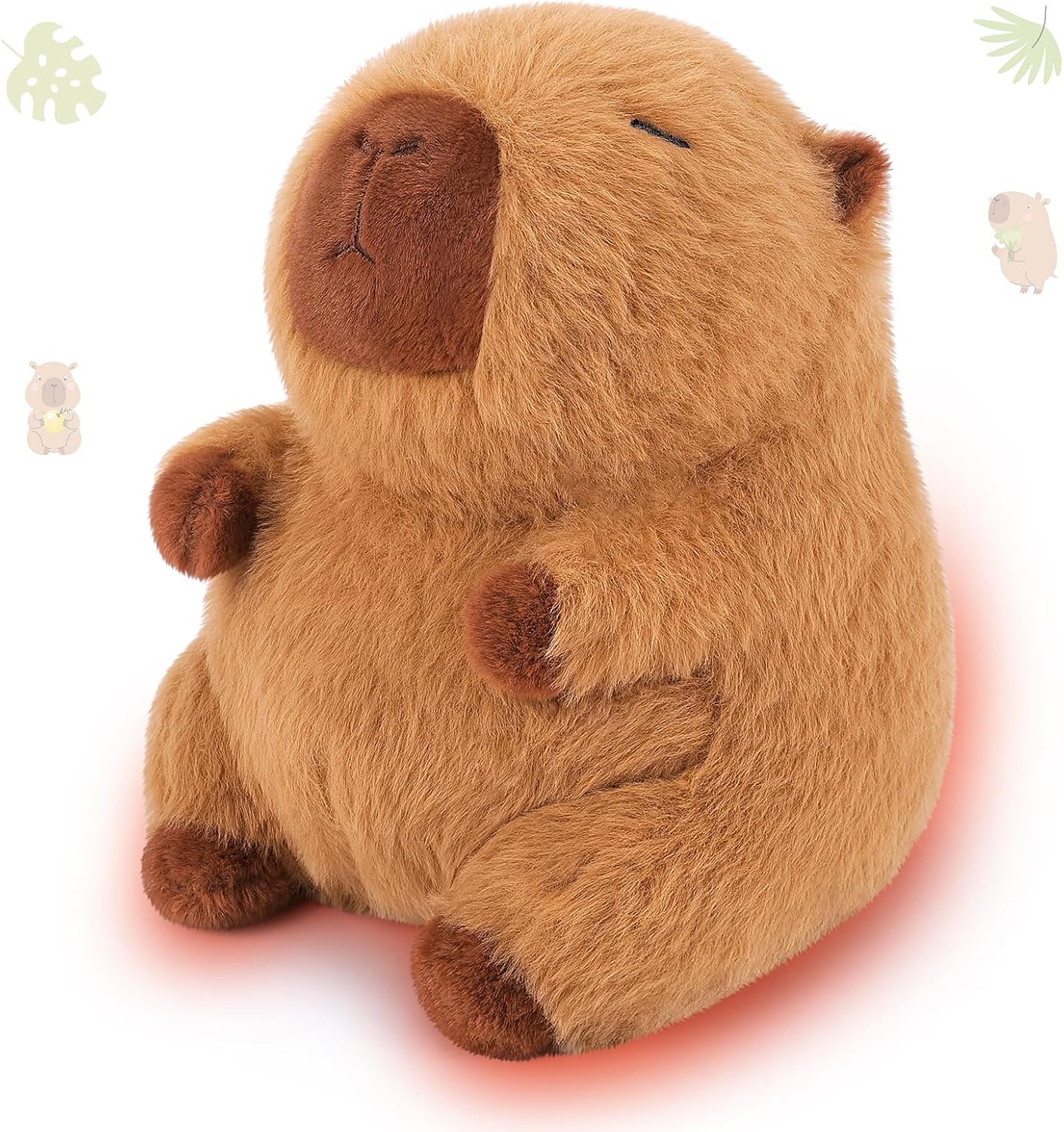 Microwavable Heating Pad Stuffed Animal for Period Cramps-Weighted Capybara Plush,2lbs Heatable & Coolable Capybara Stuffed Animal,Capybaras Plush Toys Birthday Gifts for Adults Kids Brown Capybara Heatingpads-b