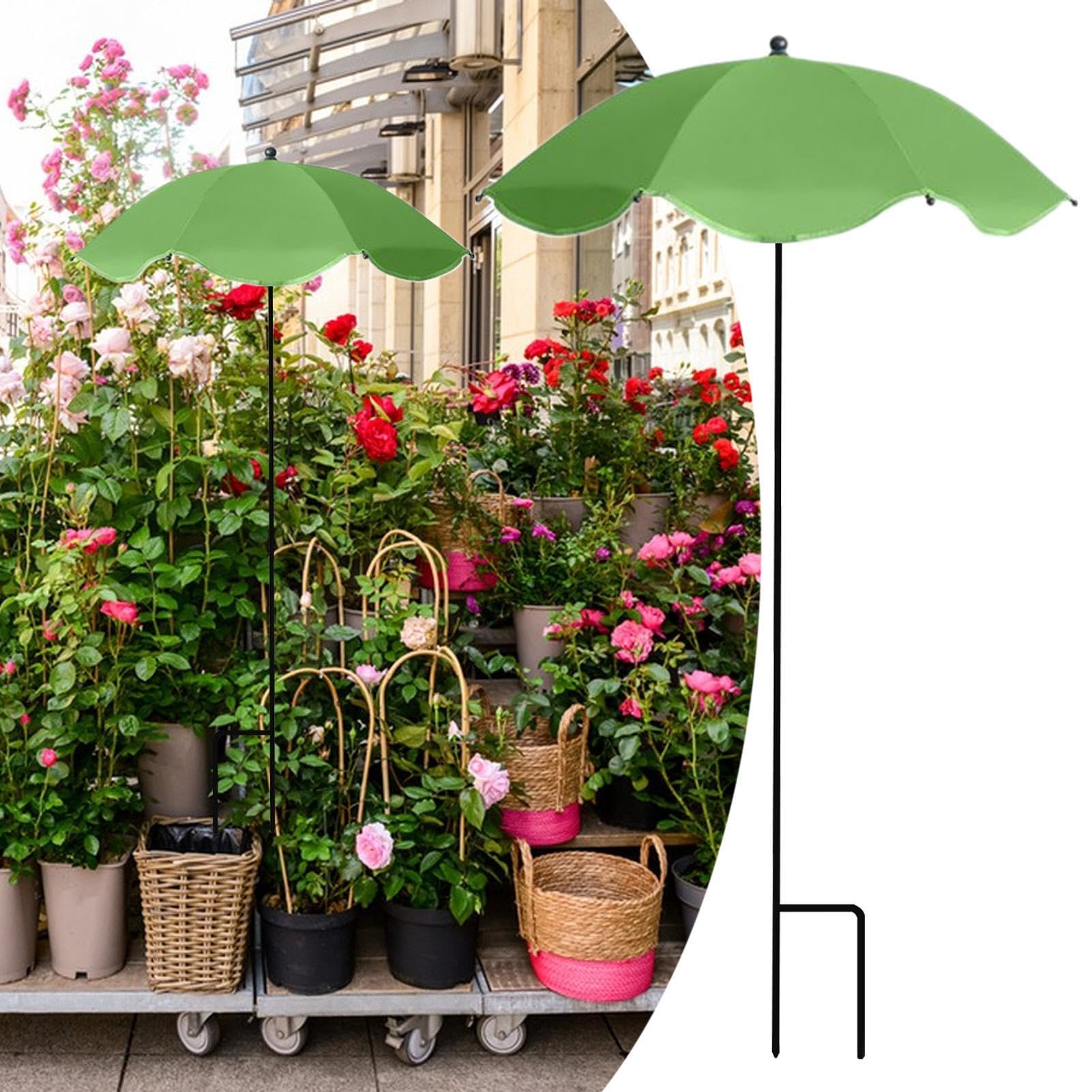 Estaca paraguas planta arenosas | Plantas para sombrilla sombra | Protección UV Plántulas Sombras Paragua Estacas | Paraguas protección solar para plantas aire libre ajustables accesorios para balcón