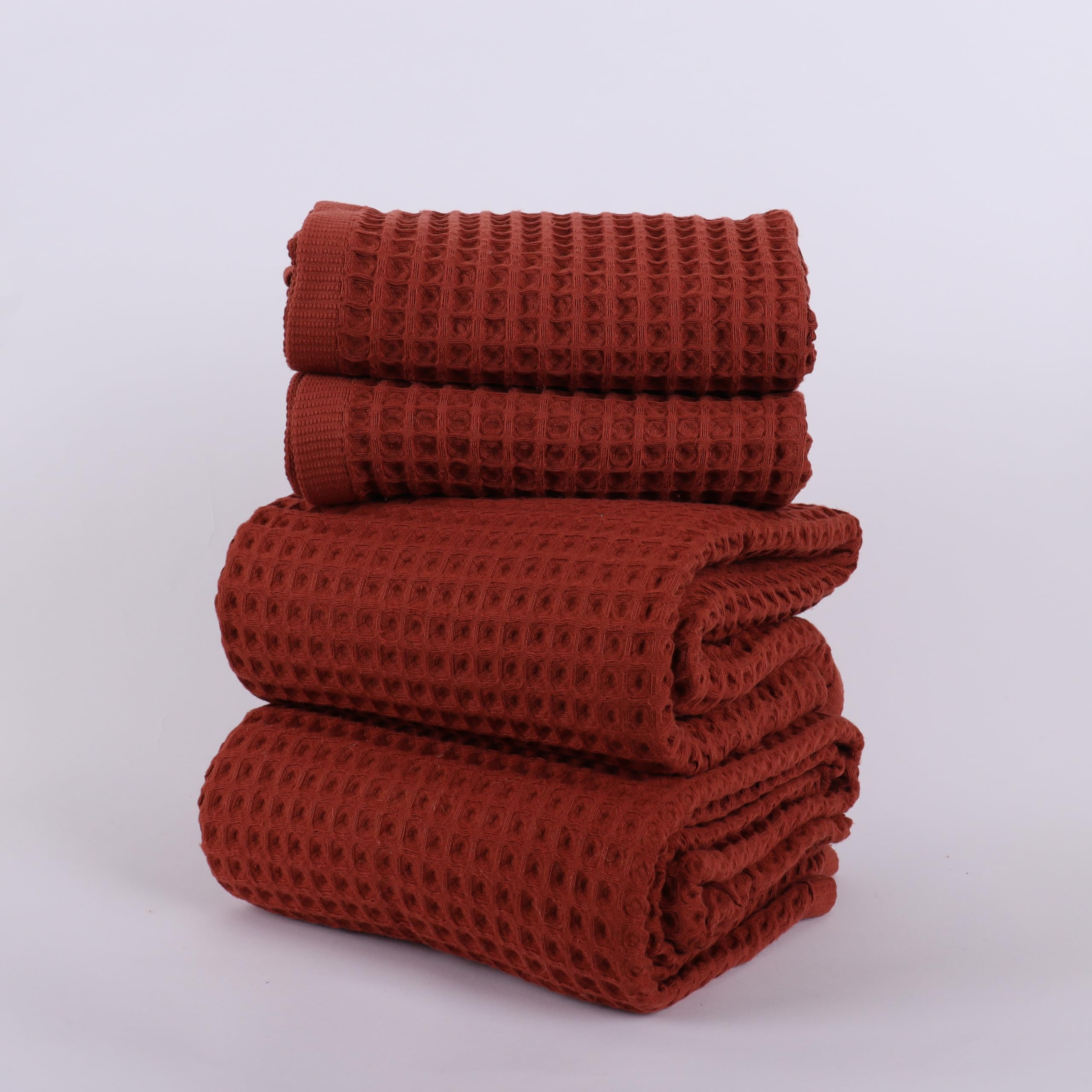 3-Pack Turkish Cotton Muslin Towels - Extra Large 35x70 Inch Quick-Dry Beach & Bath Towels - View #13