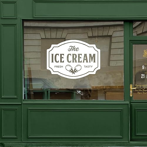 Miniatura 3 de Vinilo Adhesivo de pared Helado Fresco Sabroso Postre Food Pegatinas Mural Decoración grande (g4851) negro