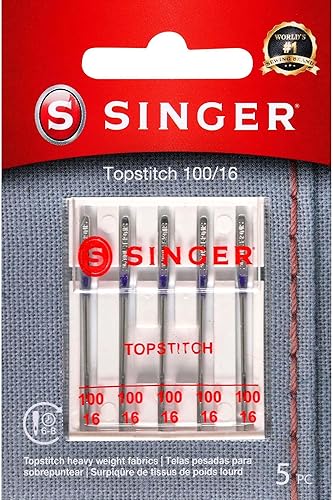 SINGER Agujas universales para máquina de coser Topstitch