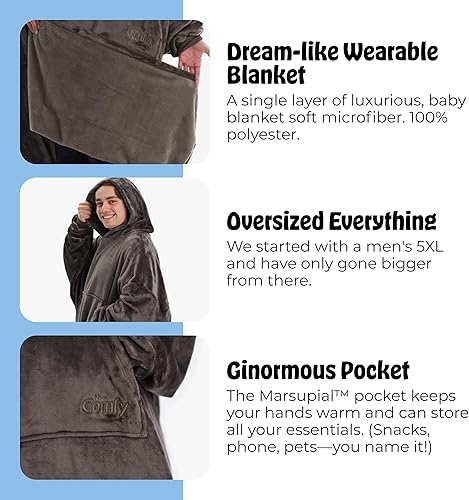 Miniatura 4 de THE COMFY Dream Long  Manta de microfibra ligera de gran tamaño hasta el suelo, vista en Shark Tank, talla única