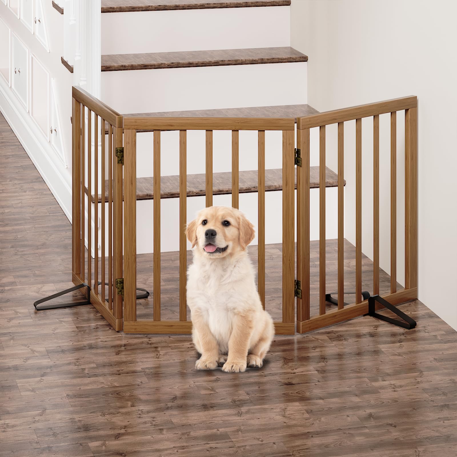 Barrières pour chiens pour ouvertures de portes, barrière pliable pour chien intérieure, barrière autonome pour animaux domestiques pour ouvertures de portes de chambre, barrière pour chiots avec