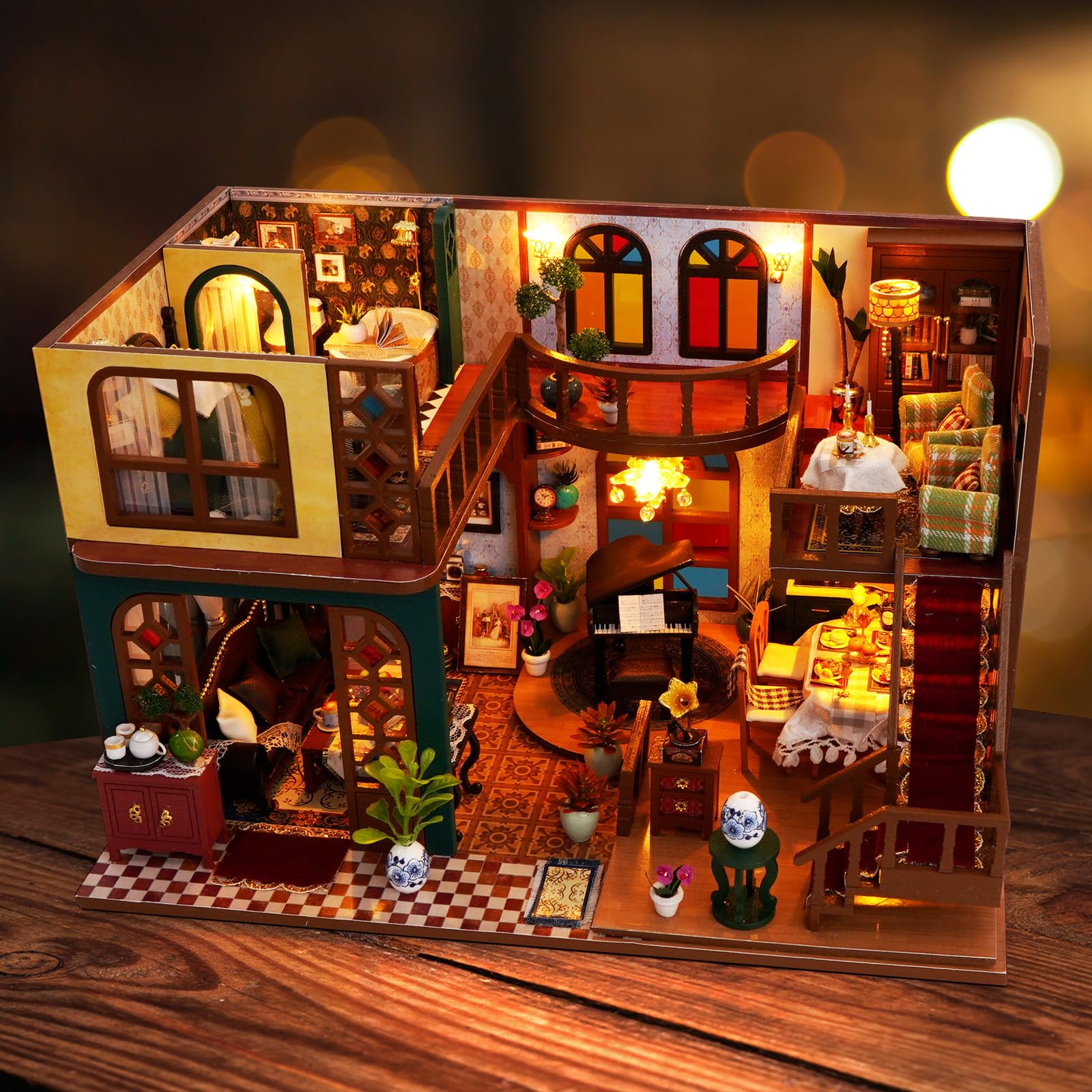 Grammofono In Miniatura Per Casa Delle Bambole | NUOBESTY Giradischi Retrò | Accessorio Fonografo