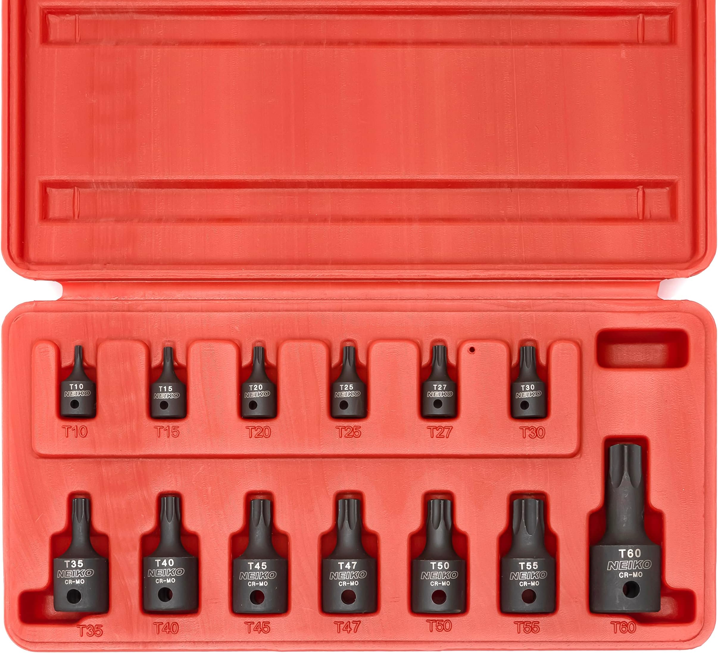 10282B 13 Piece Security Torx Socket Bit Set, 6 Point Heavy Duty Tamperproof Impact Grade Star Bit Set Torx, Safety Torx Bit Set, Tamper Proof Torx Bit Set, Torx Tool Set, Torx Socket Set