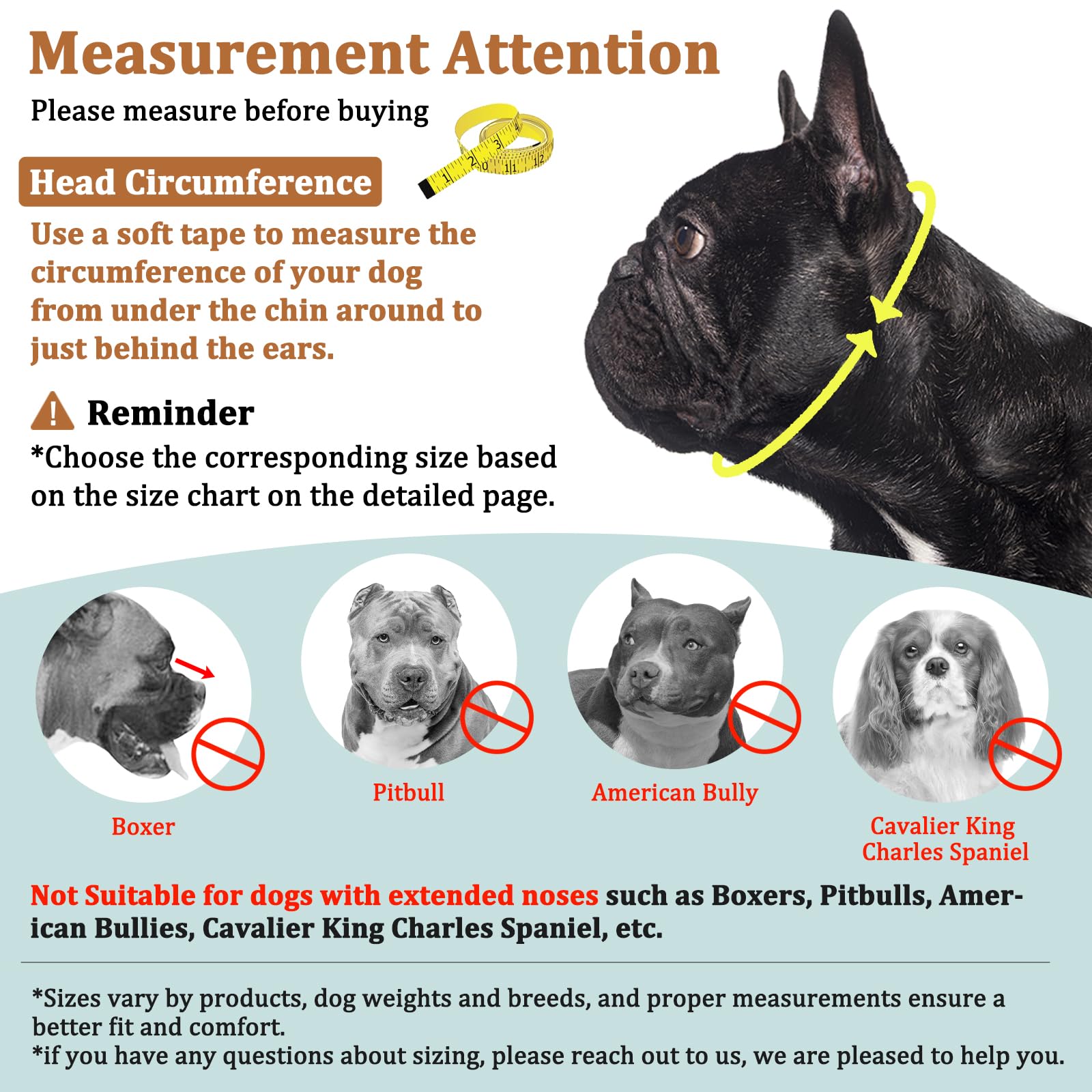 Mayerzon Museruola corta per cani bulldog francese con design completo per evitare di mordere, museruola morbida per cani in rete per Shih Tzu Pug Bulldog inglese per toelettatura a piedi, consente di