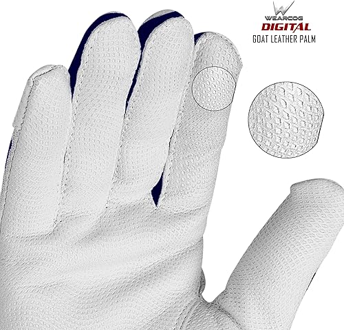 Miniatura 4 de WEARCOG Guantes de bateo de béisbol  Cómodos guantes de doble protección para la muñeca con agarre fuerte, guantes de sóftbol para jóvenes y adultos