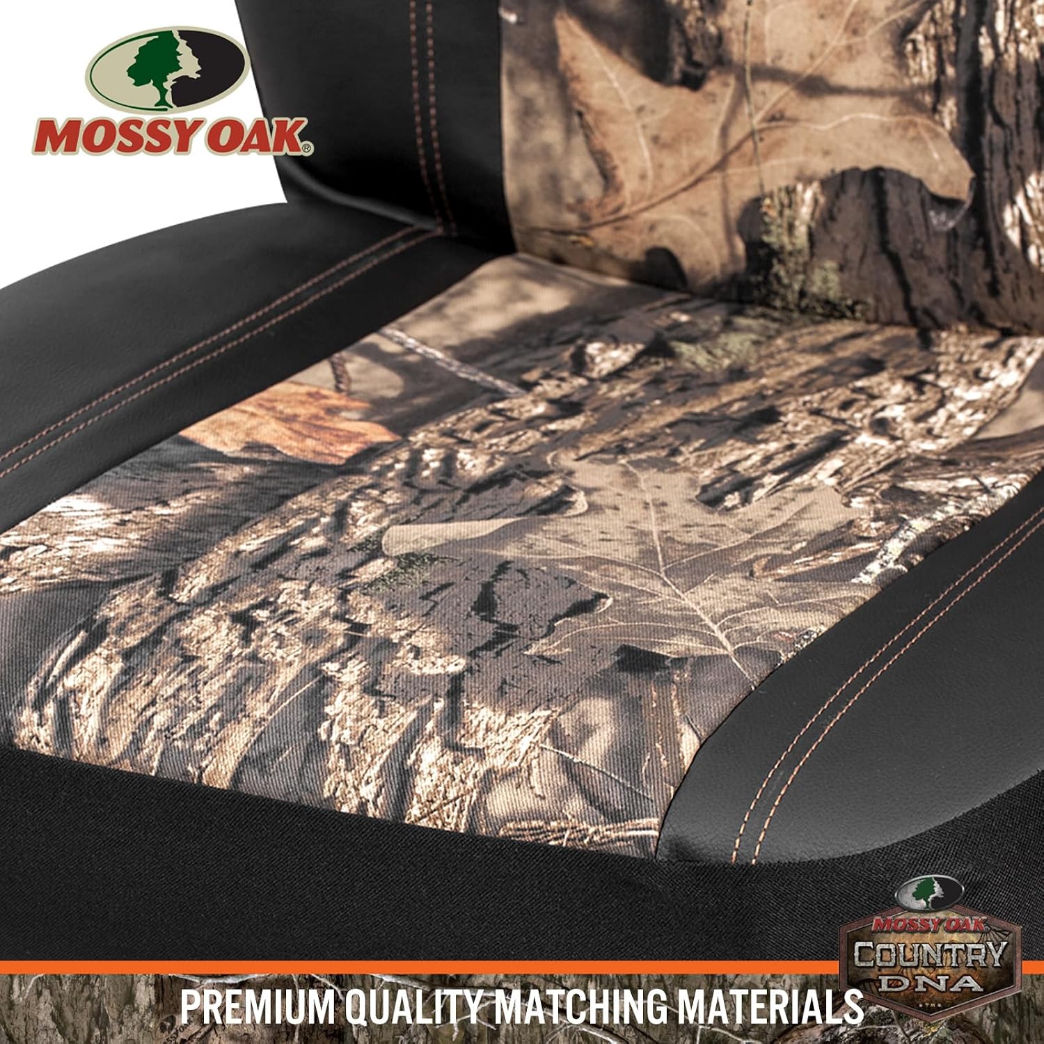 Mossy Oak Front Camo Seat Covers Low Back - Made with Premium PVC & Canvas Fabric, Airbag Compatible, Universial Fit Most Bucket Seats - Official Licensed Product