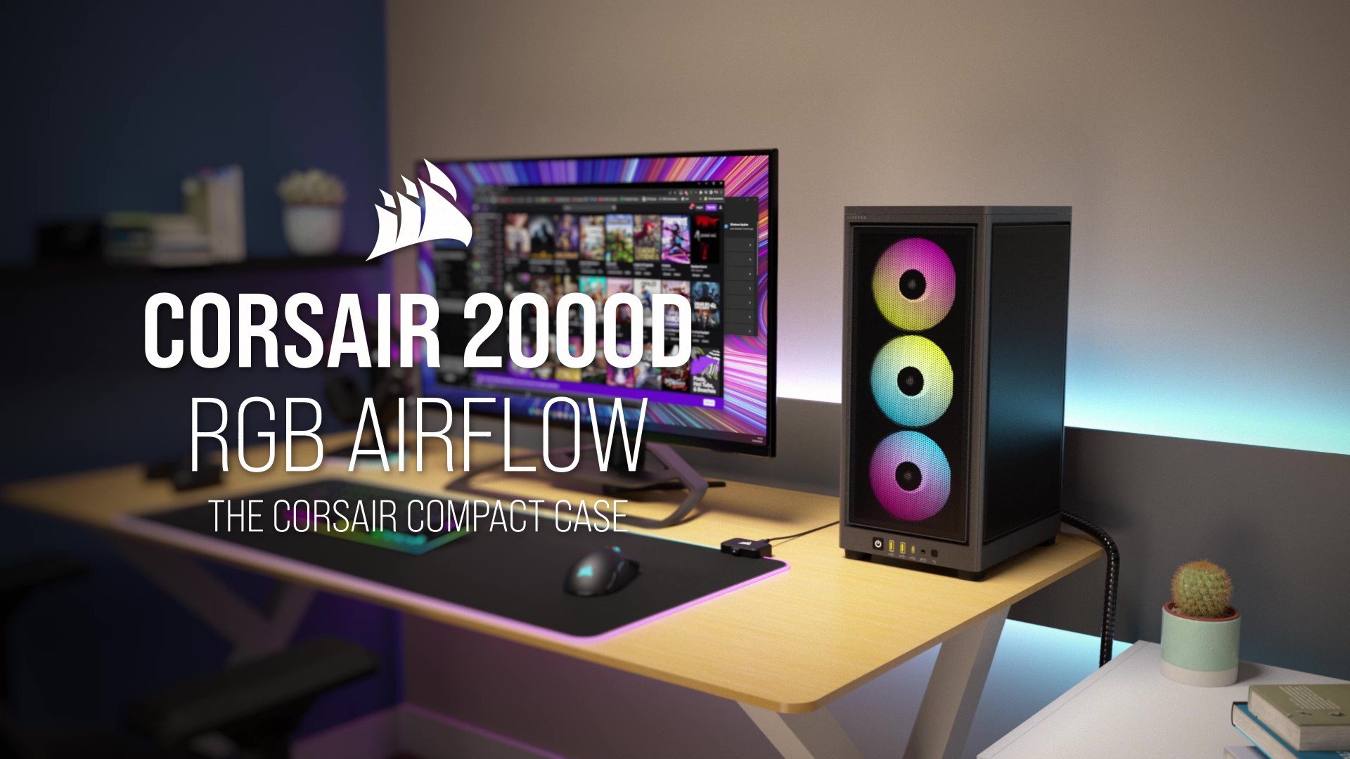 Corsair iCUE 2000D RGB AIRFLOW Mini-ITX PC Case - Mini-ITX Form